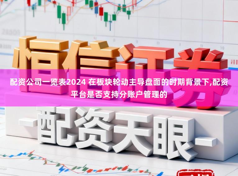 配资公司一览表2024 在板块轮动主导盘面的时期背景下,配资平台是否支持分账户管理的