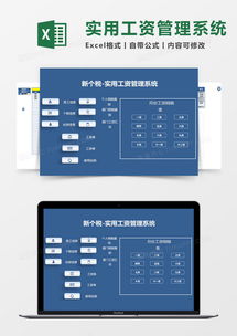 新个税使用工资管理系统excel模板下载 管理系统